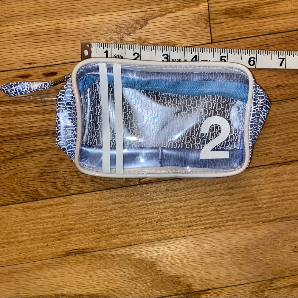 Dior clear wristlet